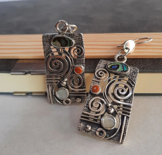 Earrings from silver